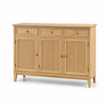 Buffet en bois de chêne avec 3 portes et 3 tiroirs 120x40x90 cm