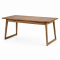 Table à manger rectangulaire bois chêne marron 200 cm