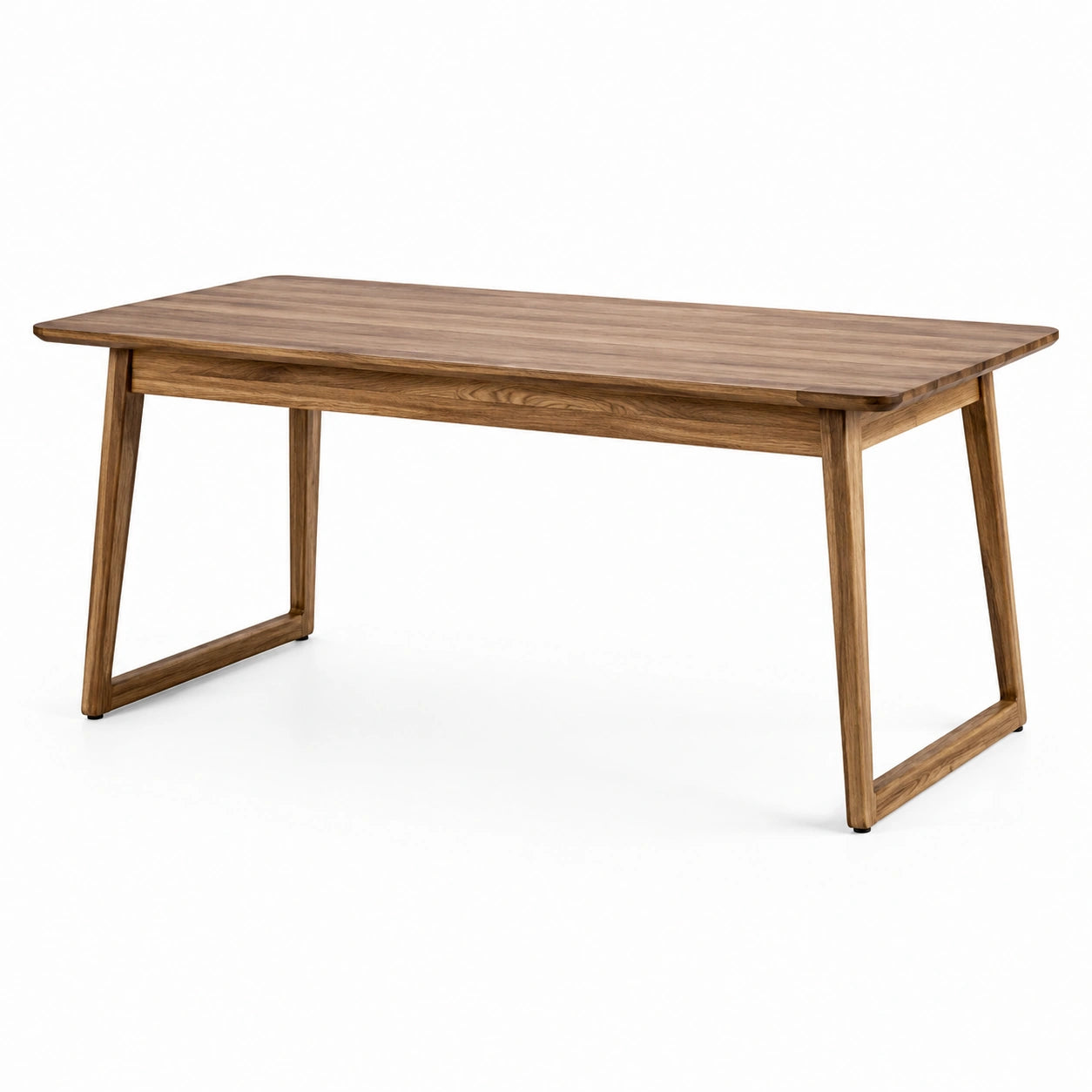 Table à manger rectangulaire bois chêne marron 200 cm